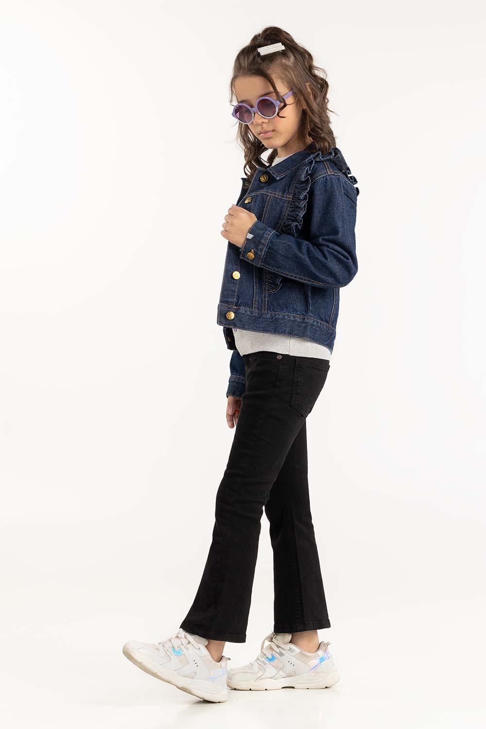 Toddler Girl Dark Wash Denim Jacket 224-410-046