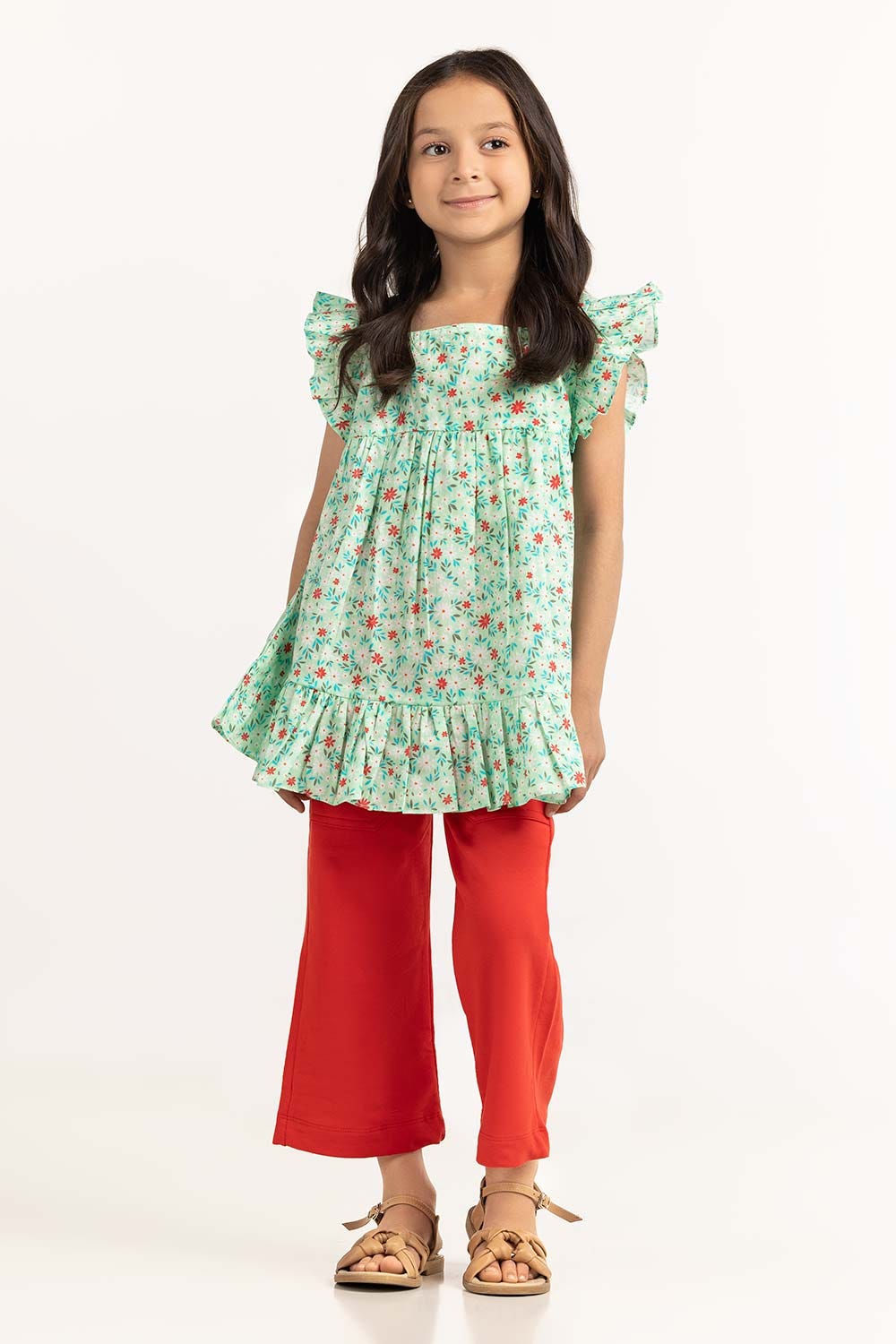 Toddler Girl Green Blouse 231-617-405