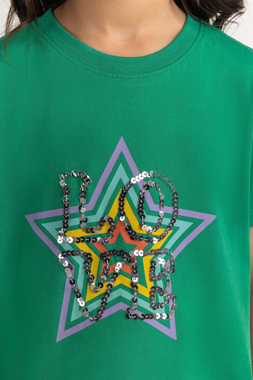 Toddler Girl Green T-Shirt 231-614-003