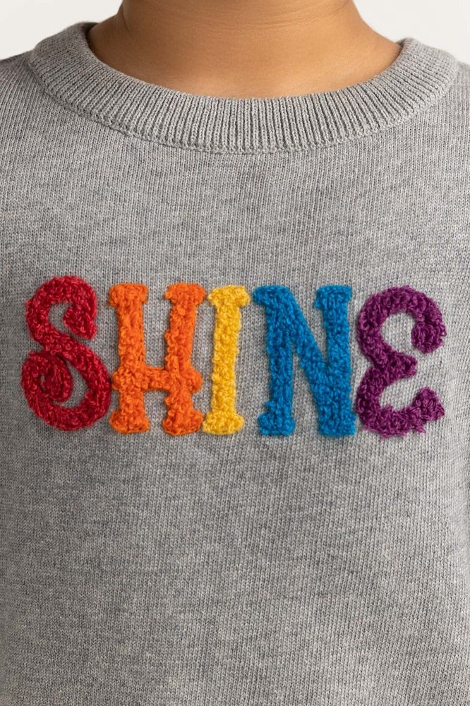 Toddler Girl Grey Basic Sweater TG-SWT-WS23-003