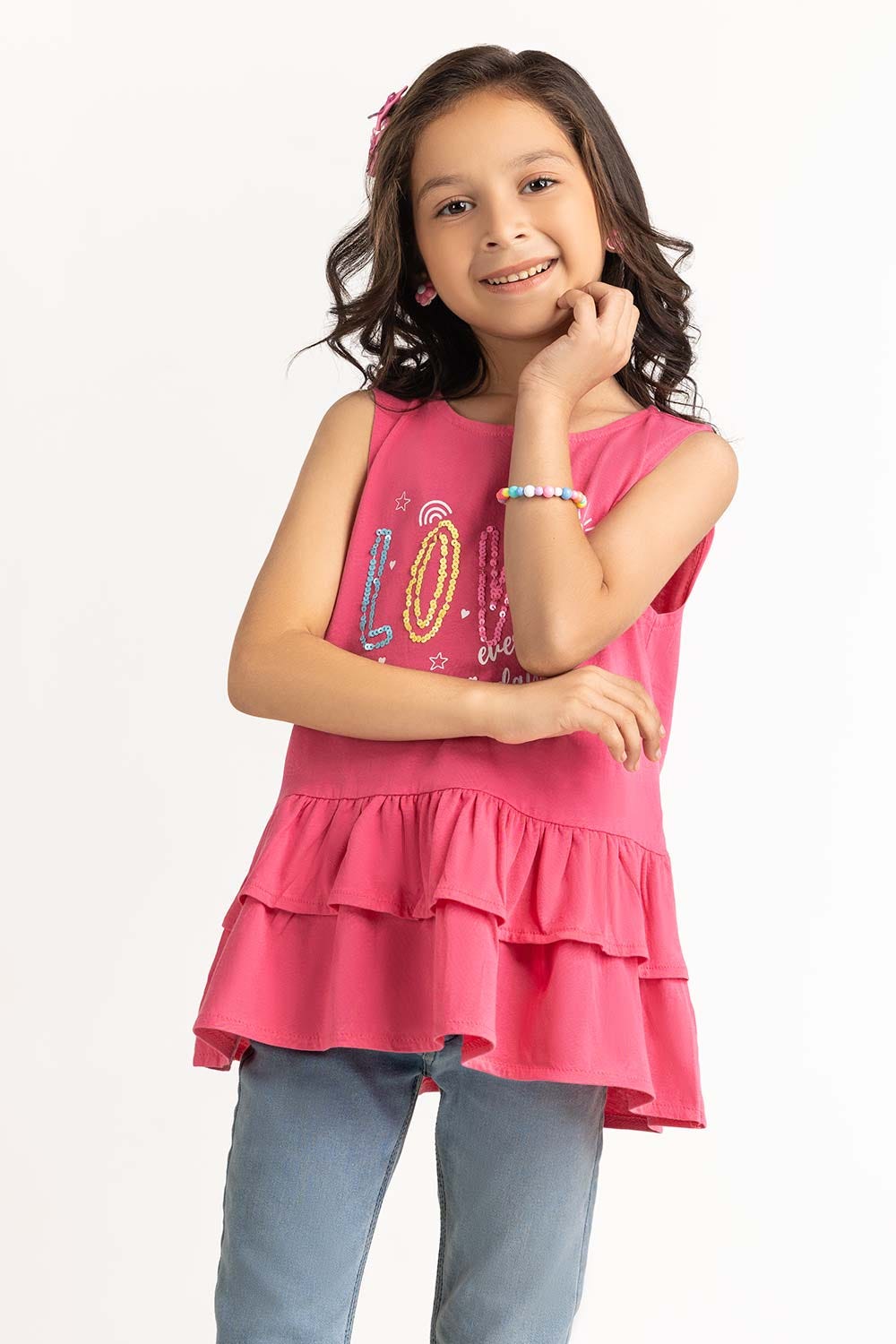 Toddler Girl Hot Pink Dress 231-614-006