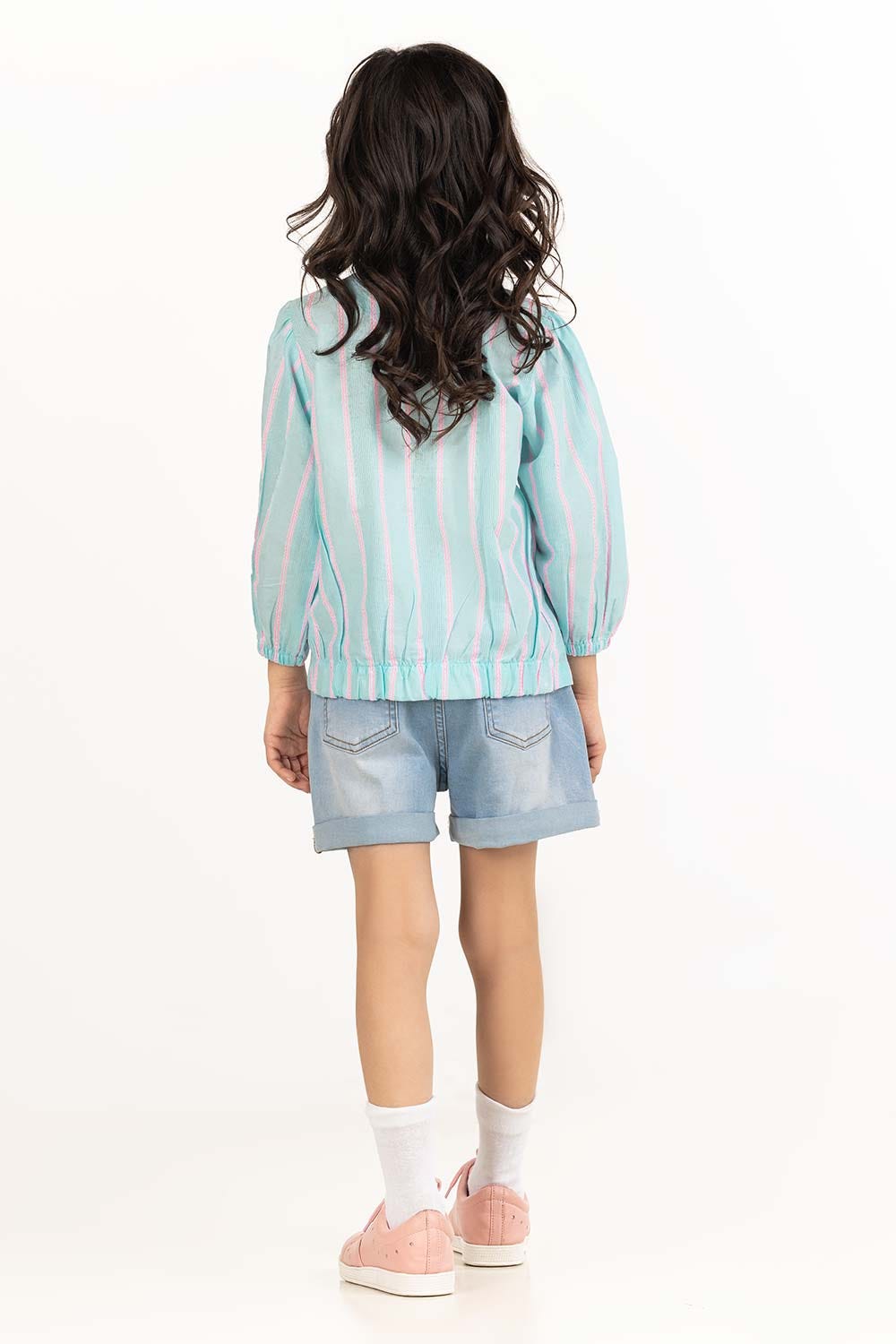 Toddler Girl Light Blue Blouse 231-617-030