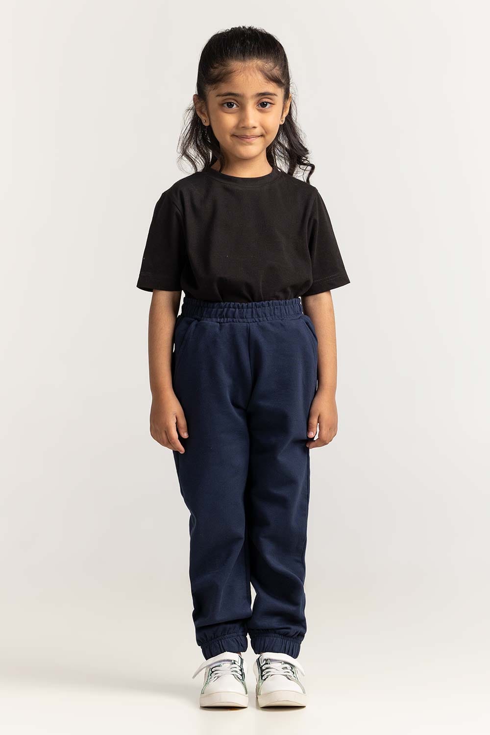 Toddler Girl Navy Blue Basic Trouser TG-TRKN-SS24-006