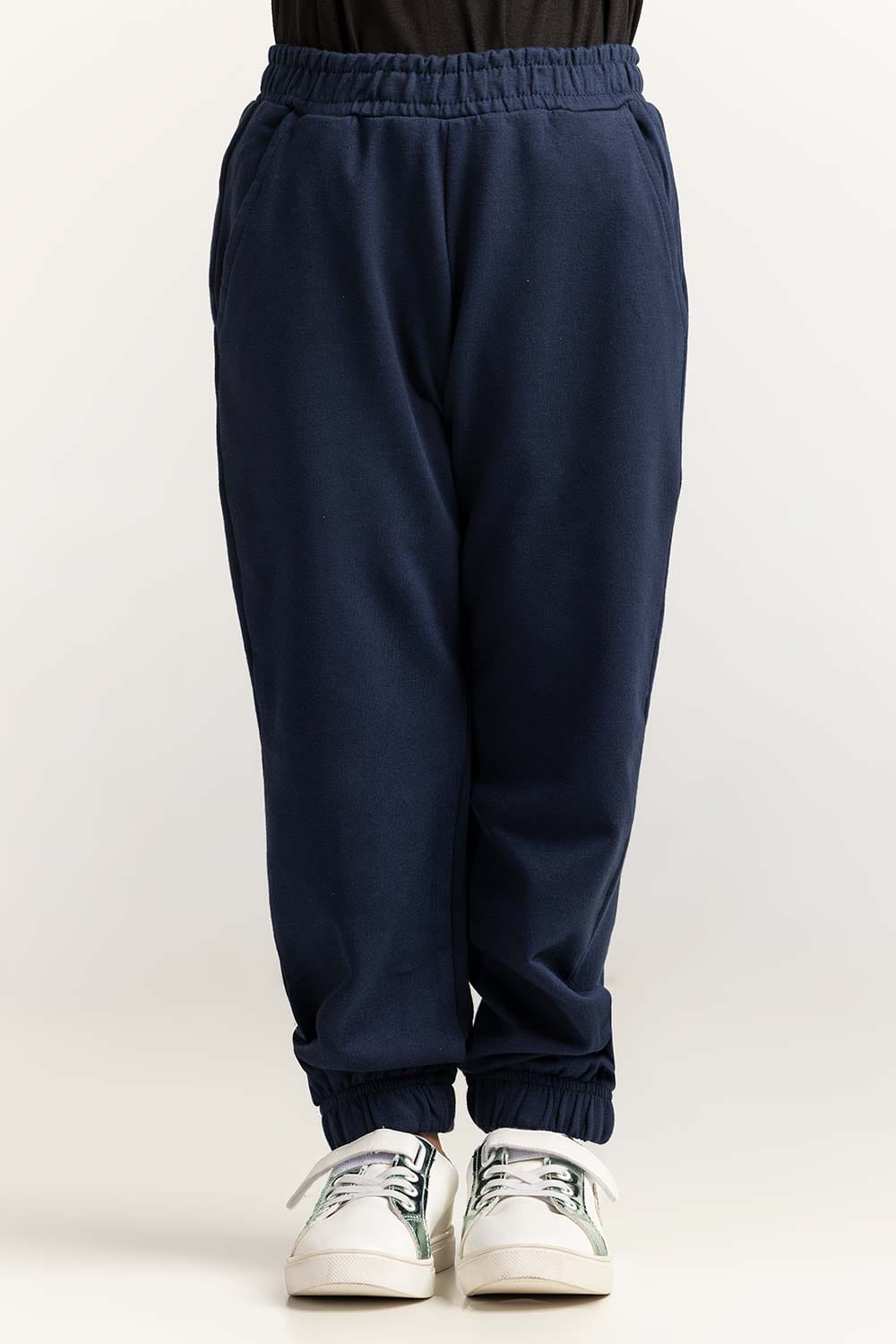 Toddler Girl Navy Blue Basic Trouser TG-TRKN-SS24-006