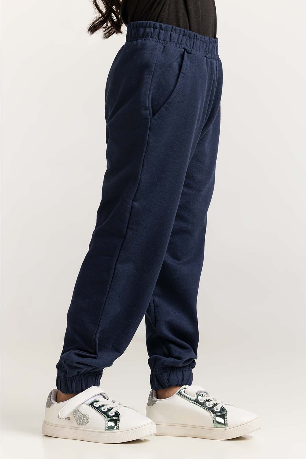Toddler Girl Navy Blue Basic Trouser TG-TRKN-SS24-006