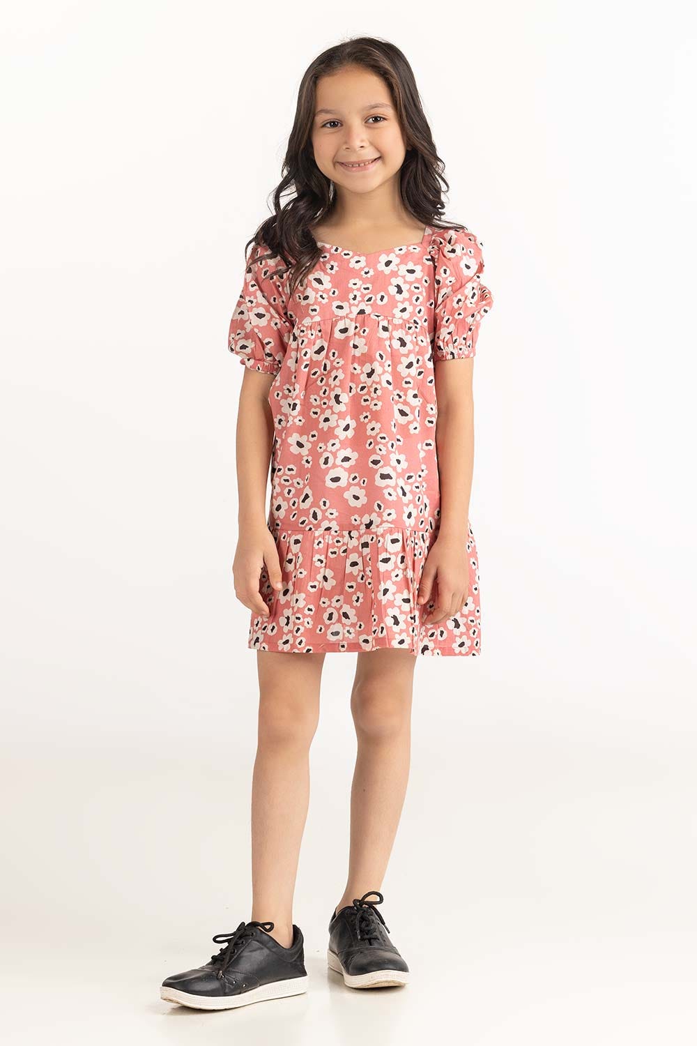 Toddler Girl Orange Dress 231-617-010