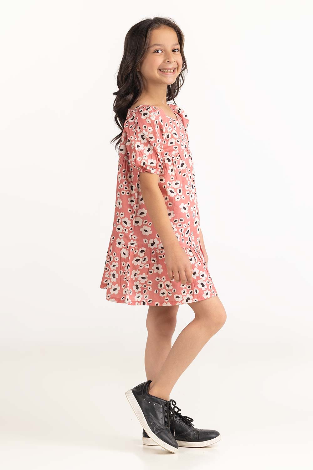 Toddler Girl Orange Dress 231-617-010