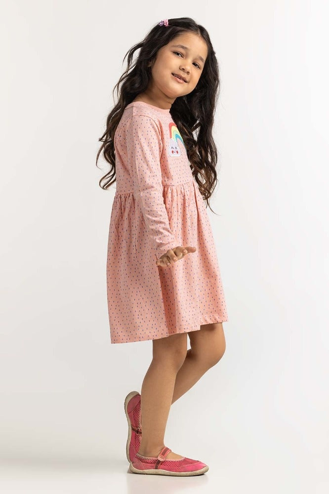 Toddler Girl Peach Basic Top TG- DRS-WS23-002