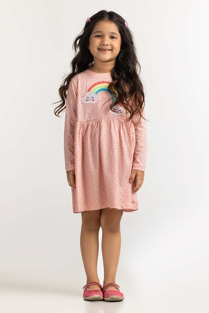 Toddler Girl Peach Basic Top TG- DRS-WS23-002