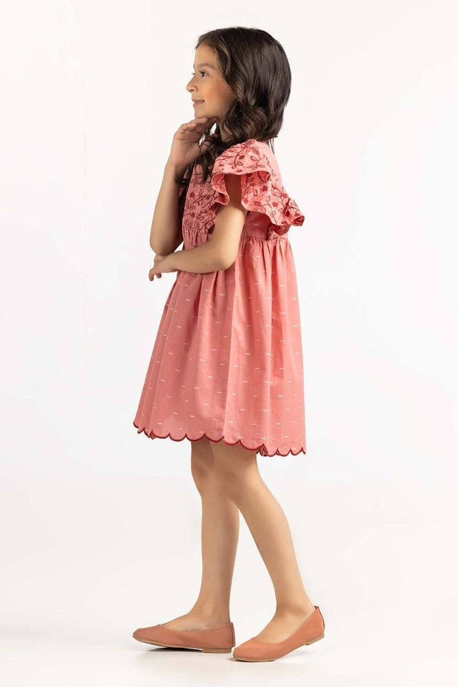 Toddler Girl Peach Dress 231-614-208