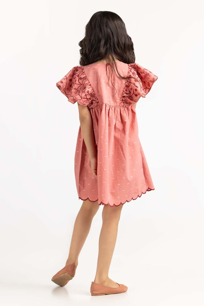 Toddler Girl Peach Dress 231-614-208