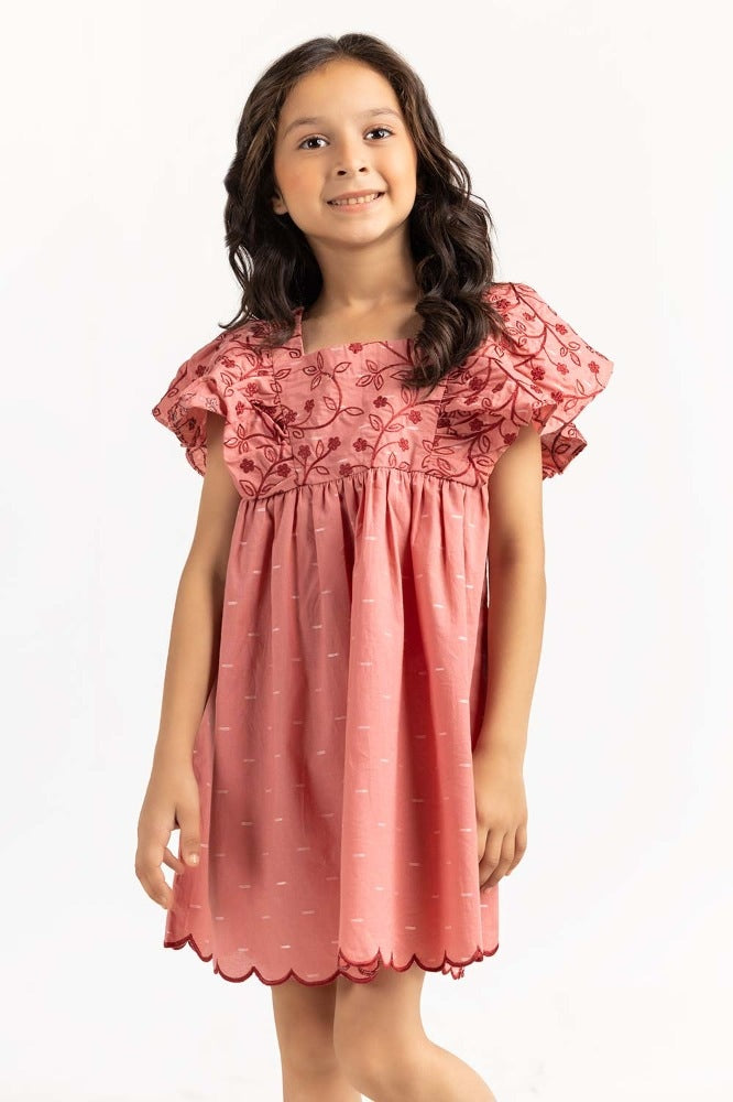 Toddler Girl Peach Dress 231-614-208