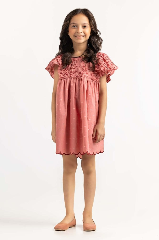Toddler Girl Peach Dress 231-614-208