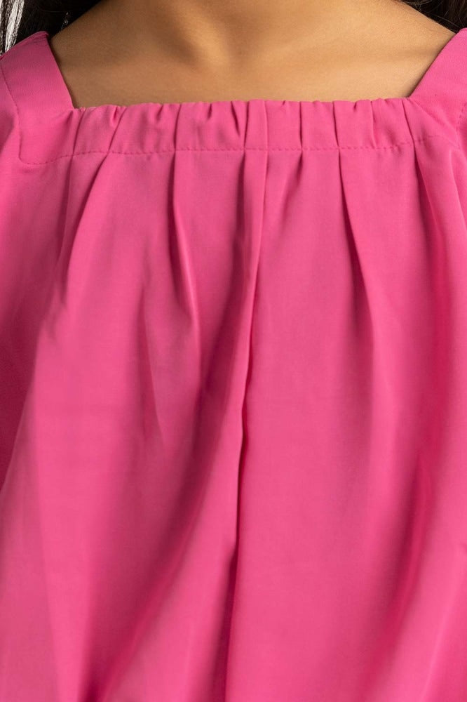 Toddler Girl Pink Basic Top TG-DRS-SS24-028