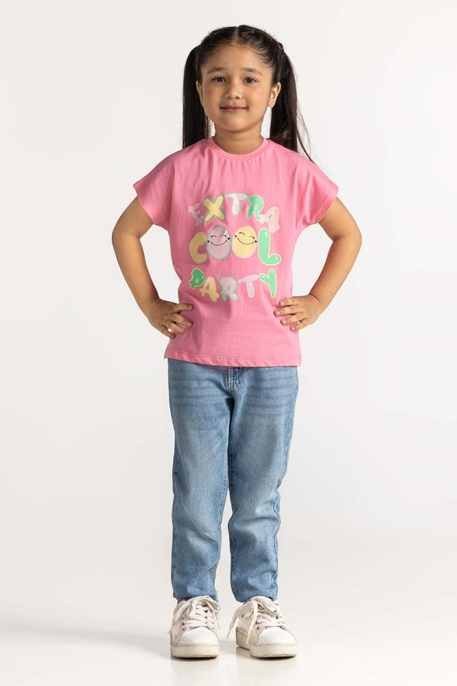 Toddler Girl Pink Printed Tee TG-TS-SS24-003