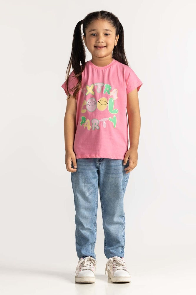 Toddler Girl Pink Printed Tee TG-TS-SS24-003