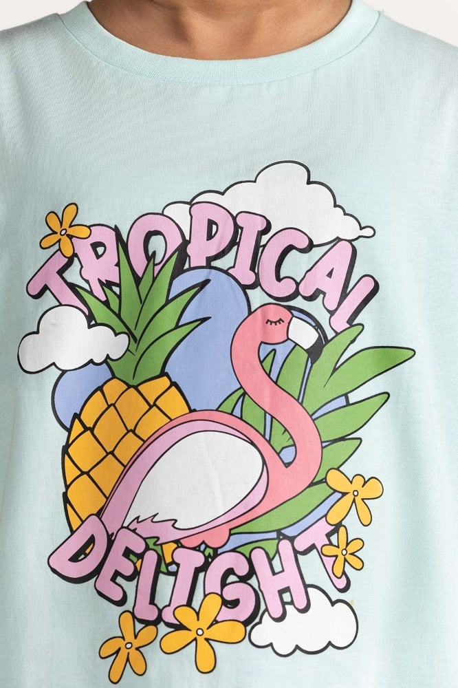 Toddler Girl Pink Printed Tee TG-TS-SS24-012