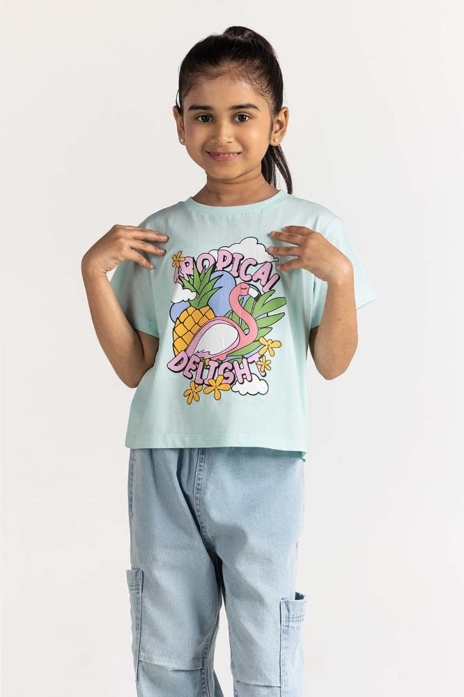 Toddler Girl Pink Printed Tee TG-TS-SS24-012