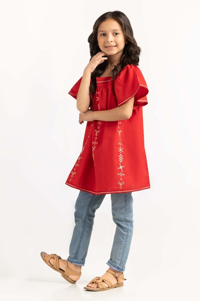 Toddler Girl Red Blouse 231-617-021