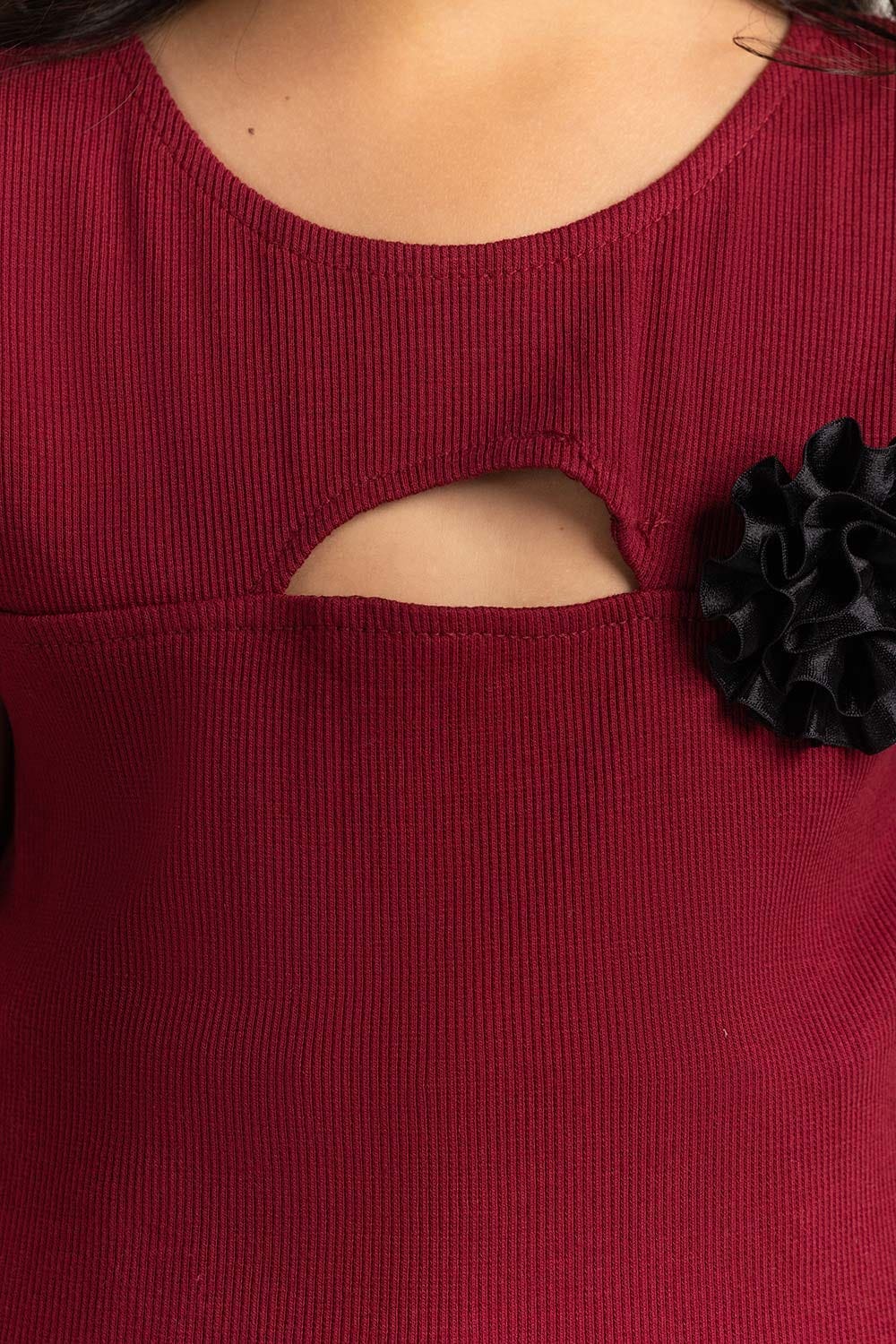 Toddler Girl Red Printed Tee TG-TS-SS24-022