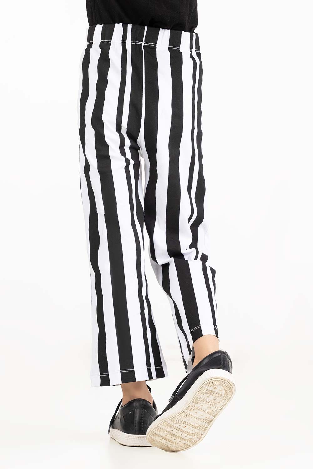 Toddler Girl White And Black Trouser 231-620-025