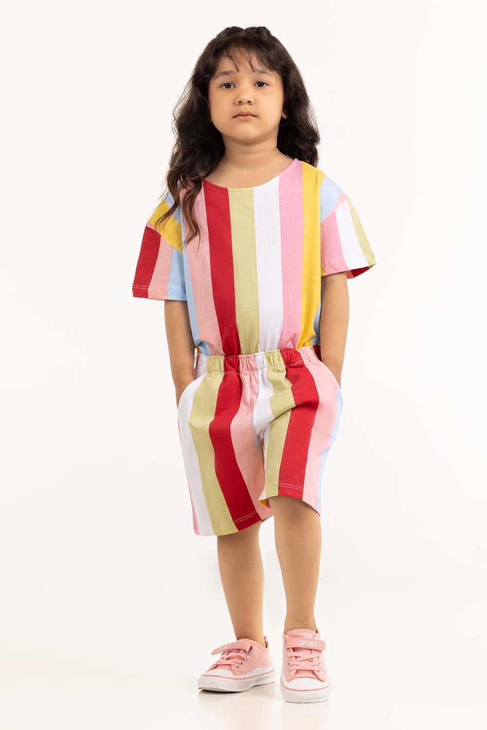Toddler Girl White Jumpsuit 231-615-013
