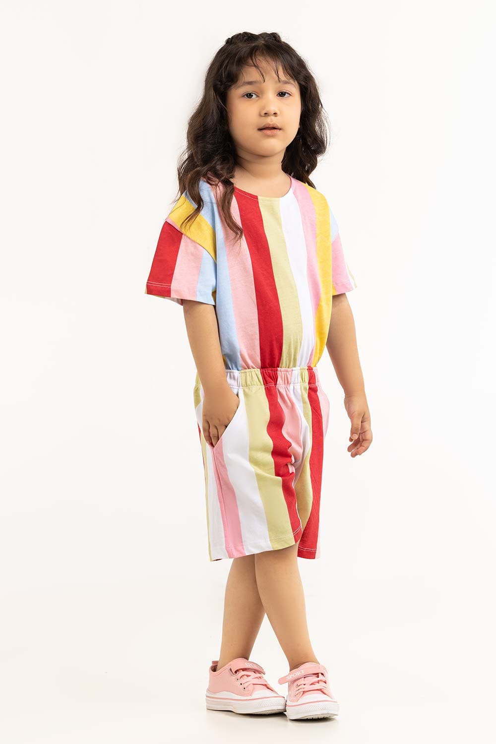 Toddler Girl White Jumpsuit 231-615-013