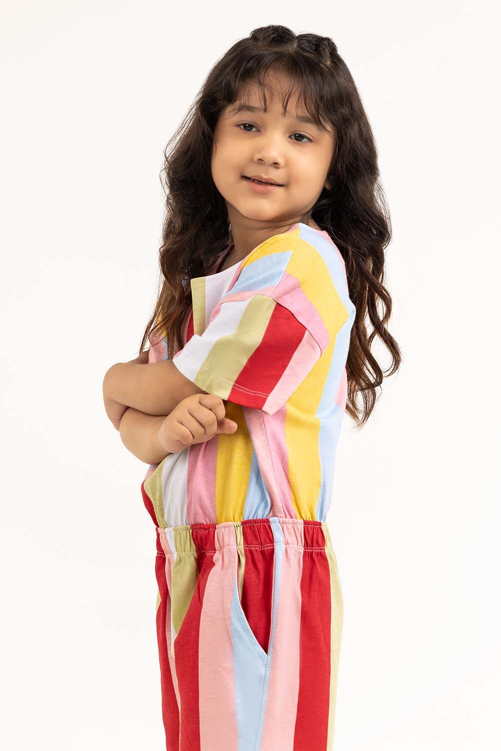 Toddler Girl White Jumpsuit 231-615-013