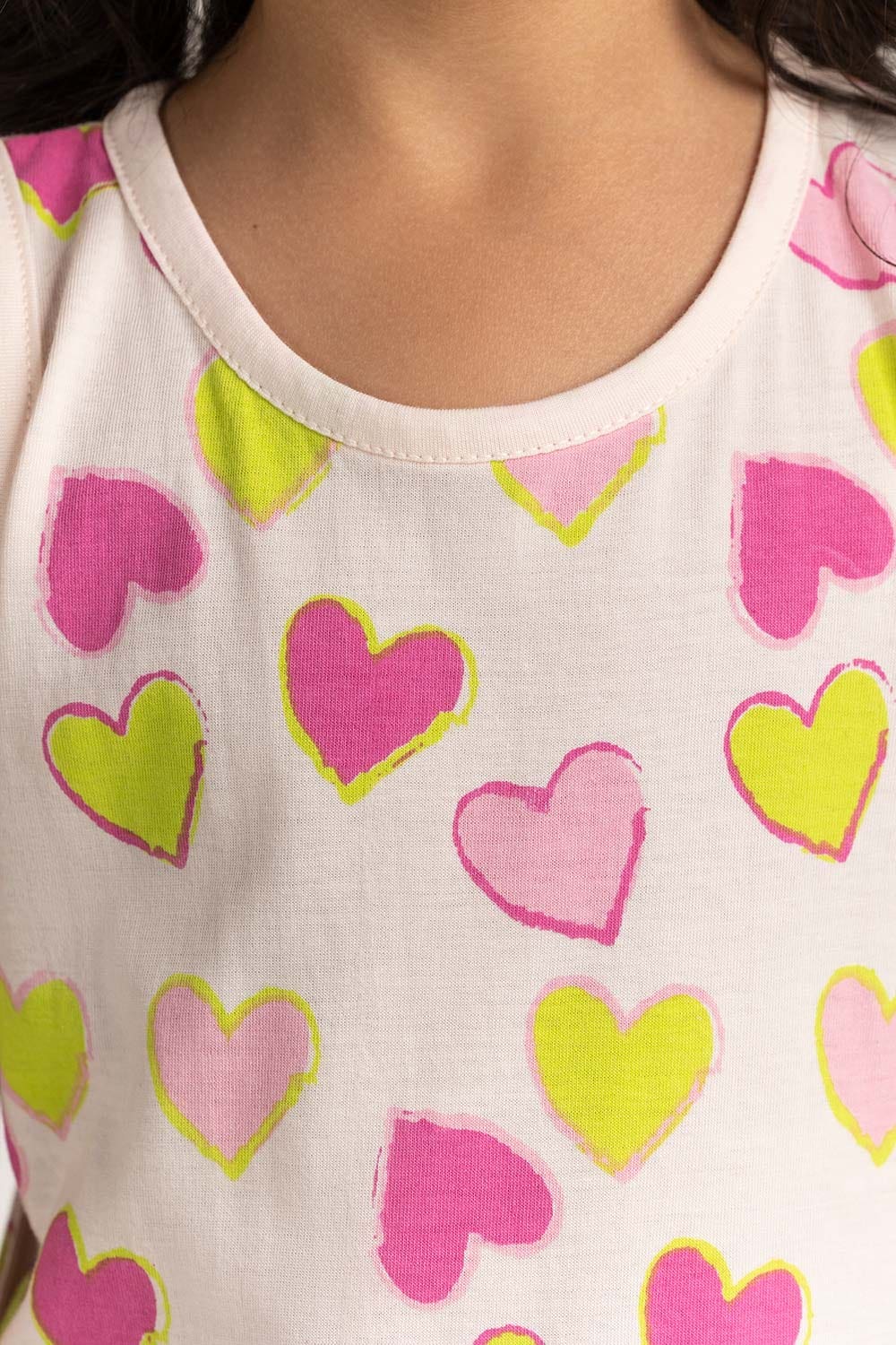 Toddler Girl White Printed Dress TG-DRS-SS24-403