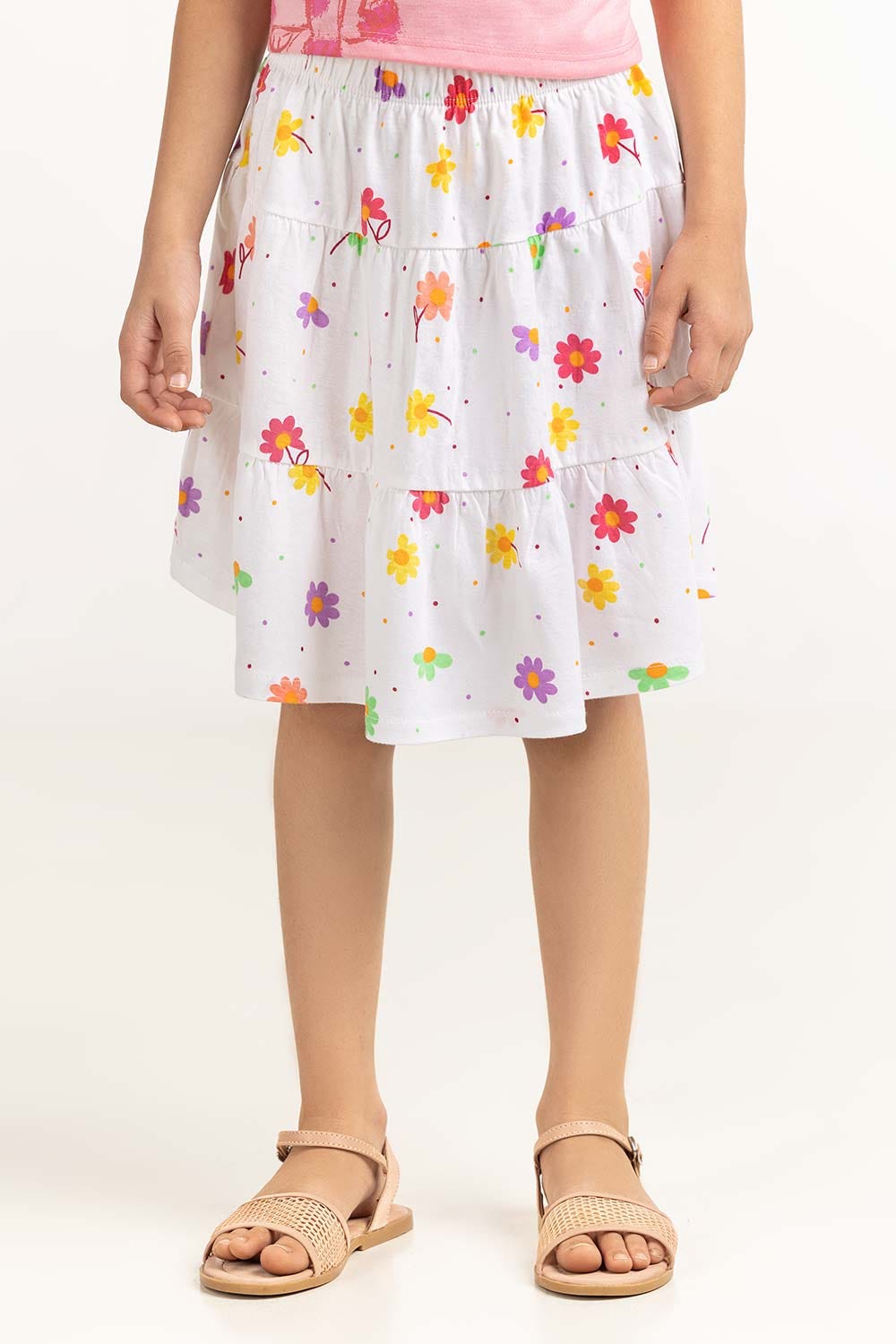 Toddler Girl White Skirt 231-618-001