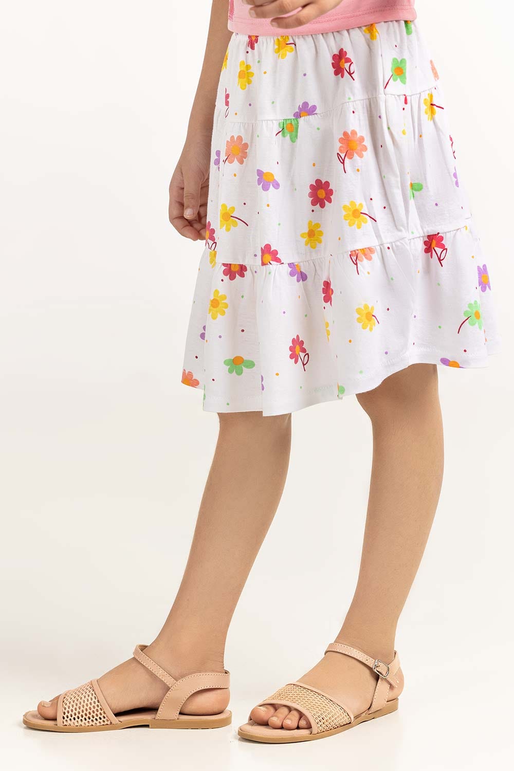 Toddler Girl White Skirt 231-618-001