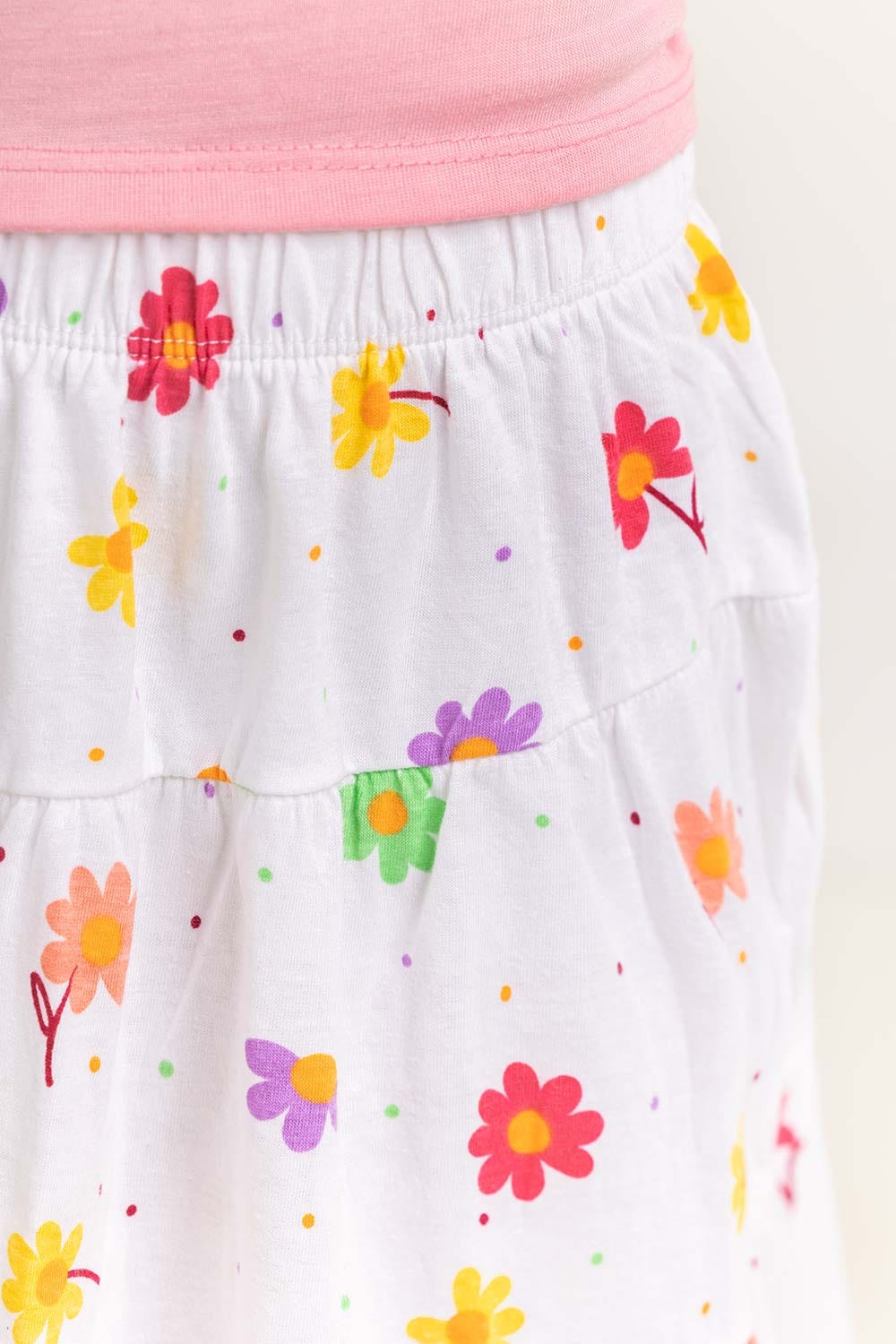 Toddler Girl White Skirt 231-618-001