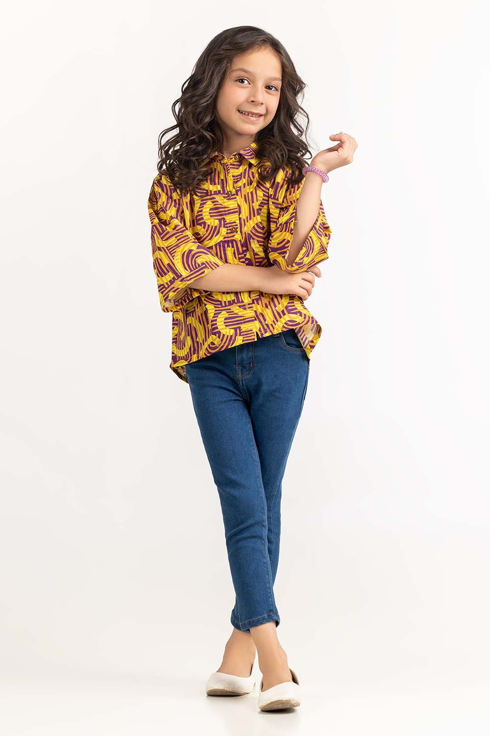 Toddler Girl Yellow Shirt 231-617-003