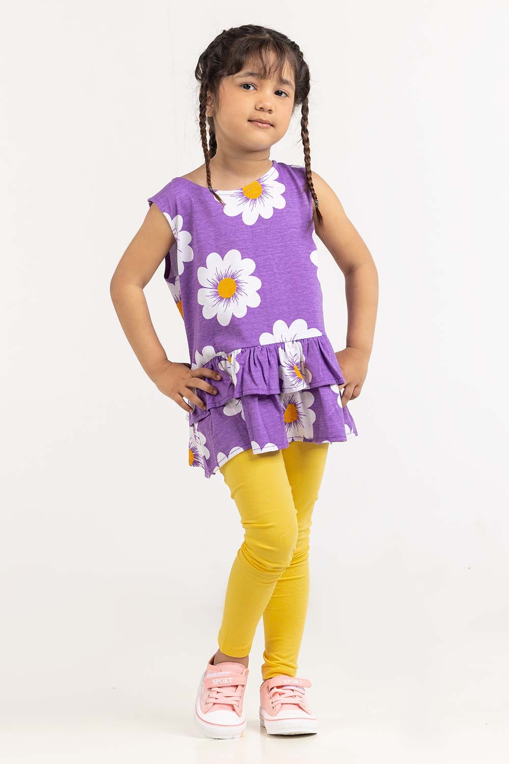 Toddler Girl Deep Lavender Dress 231-614-023