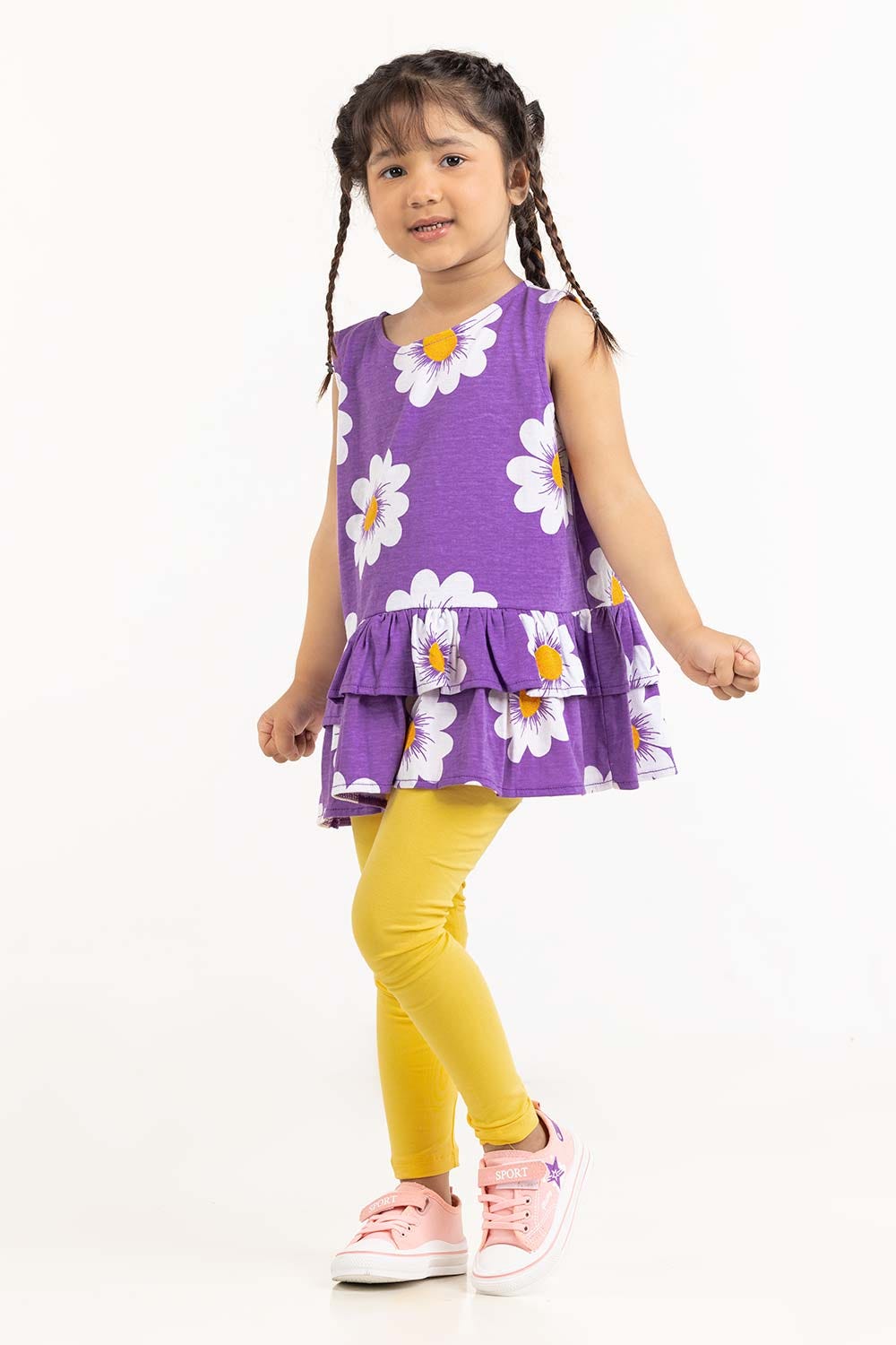 Toddler Girl Deep Lavender Dress 231-614-023