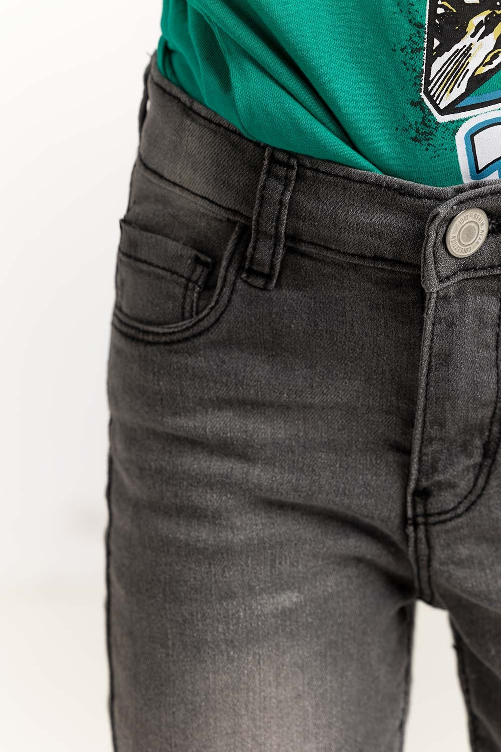 Toddler Girl Grey Jeans 224-621-004