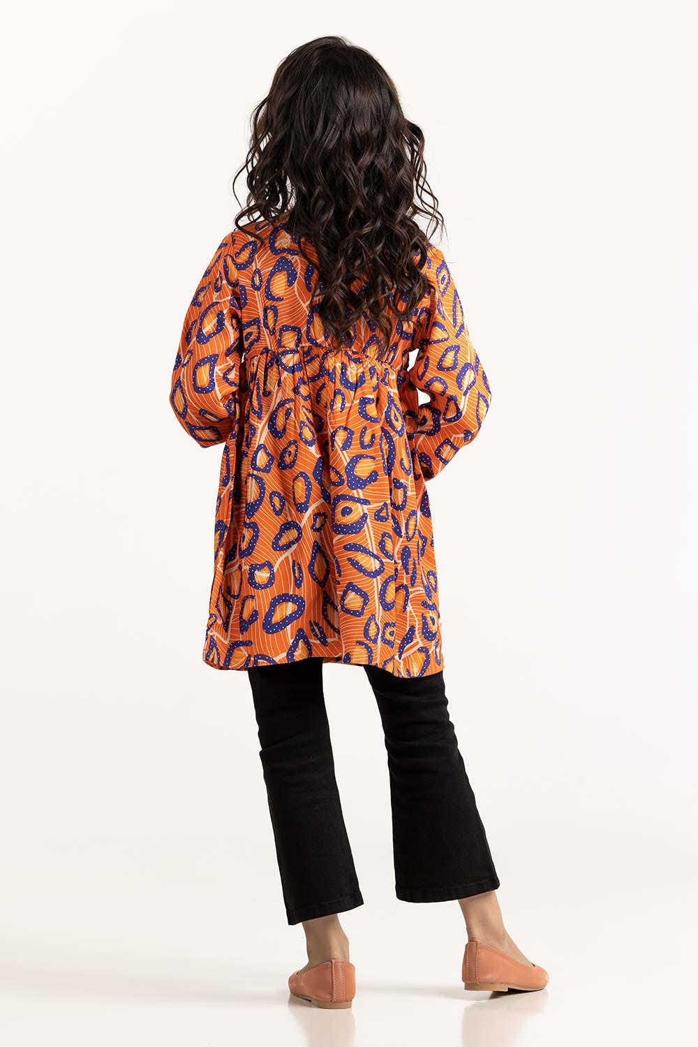 Toddler Girl Orange Blouse 224-617-017