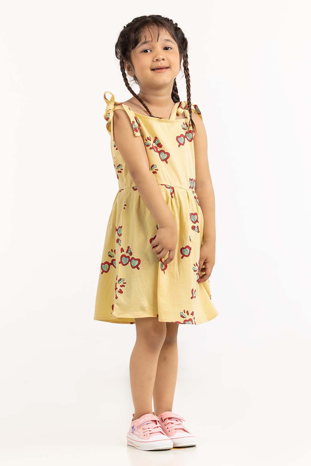Toddler Girl Pastel Yellow Dress 231-614-016