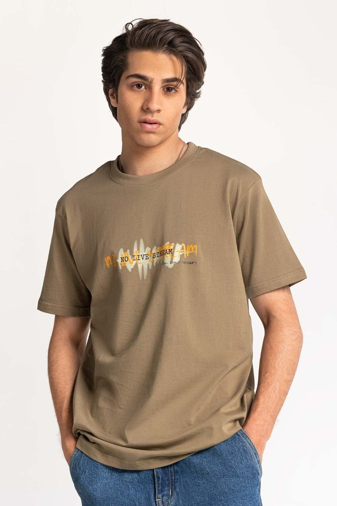 Tropical Brown Graphic Tee MN-TS-GP-S24-903