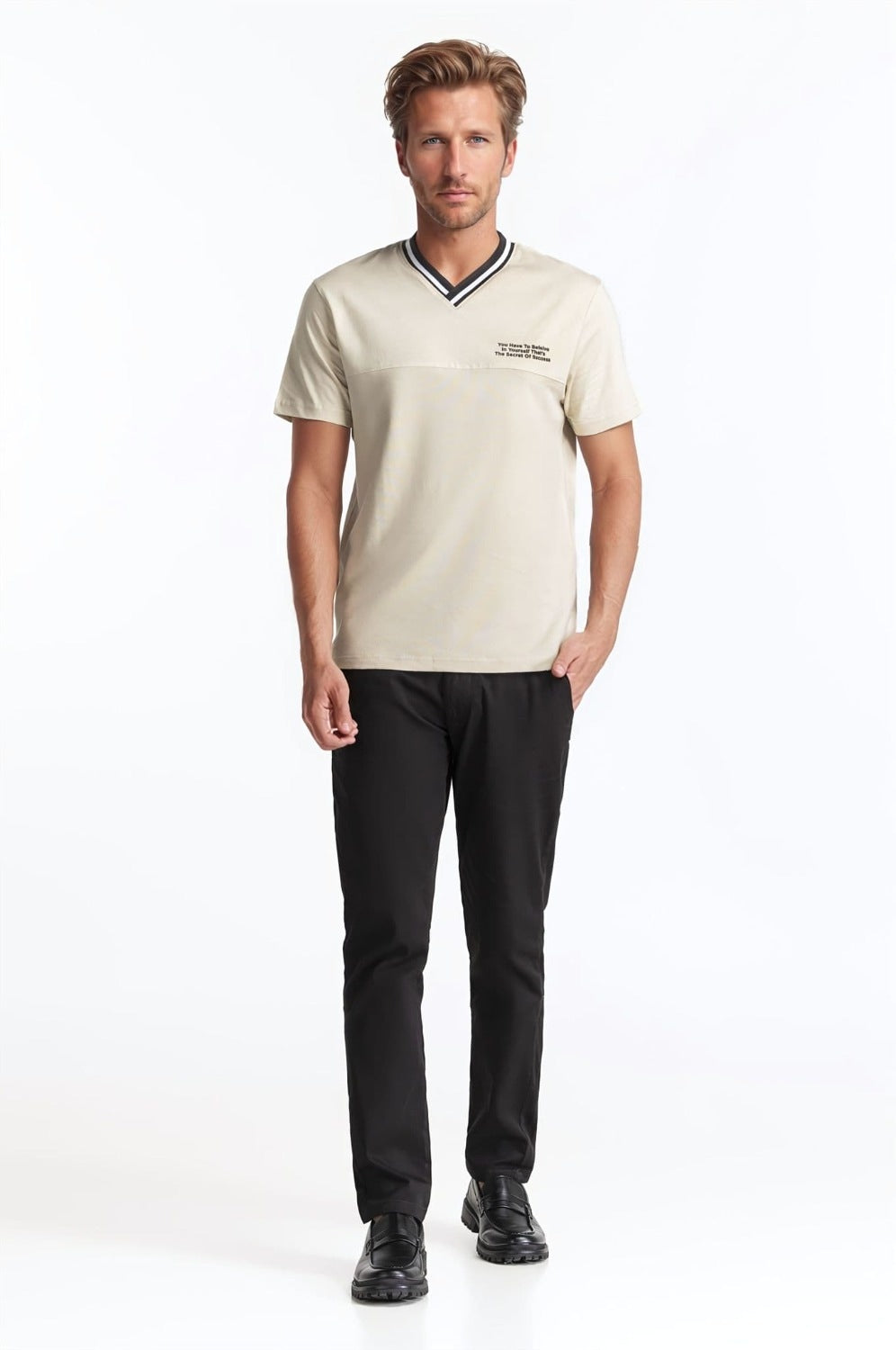 V Neck Tee TS-CNSJ24-197