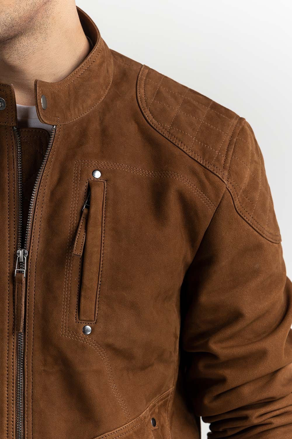 Vehisky Suede Leather Motor Racer Jacket JKT-LTH22-056