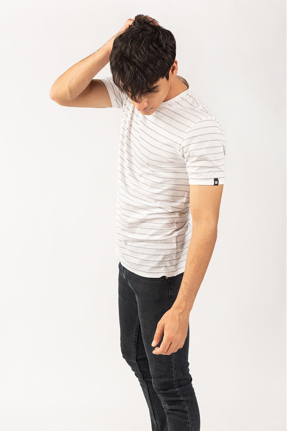 White Grey T-Shirt YD-URB-TEE-D16-01
