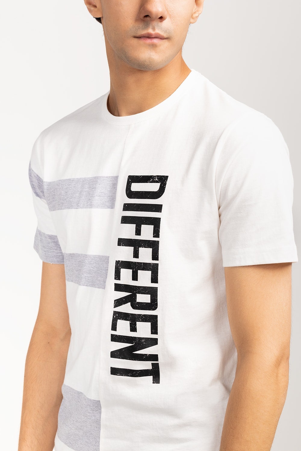 White-Grey Urban T-Shirt YD-URB-TEE-D13-01