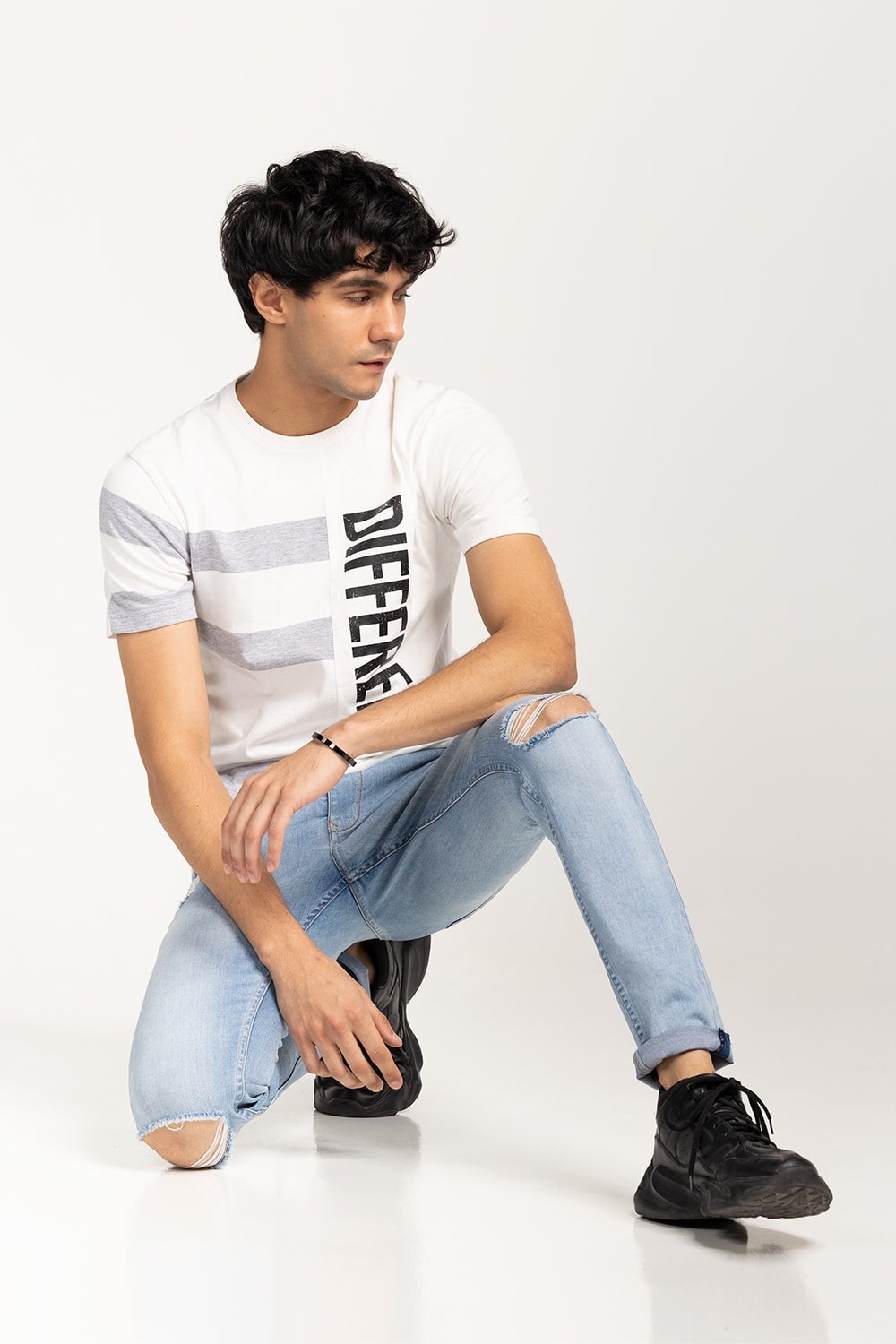 White-Grey Urban T-Shirt YD-URB-TEE-D13-01
