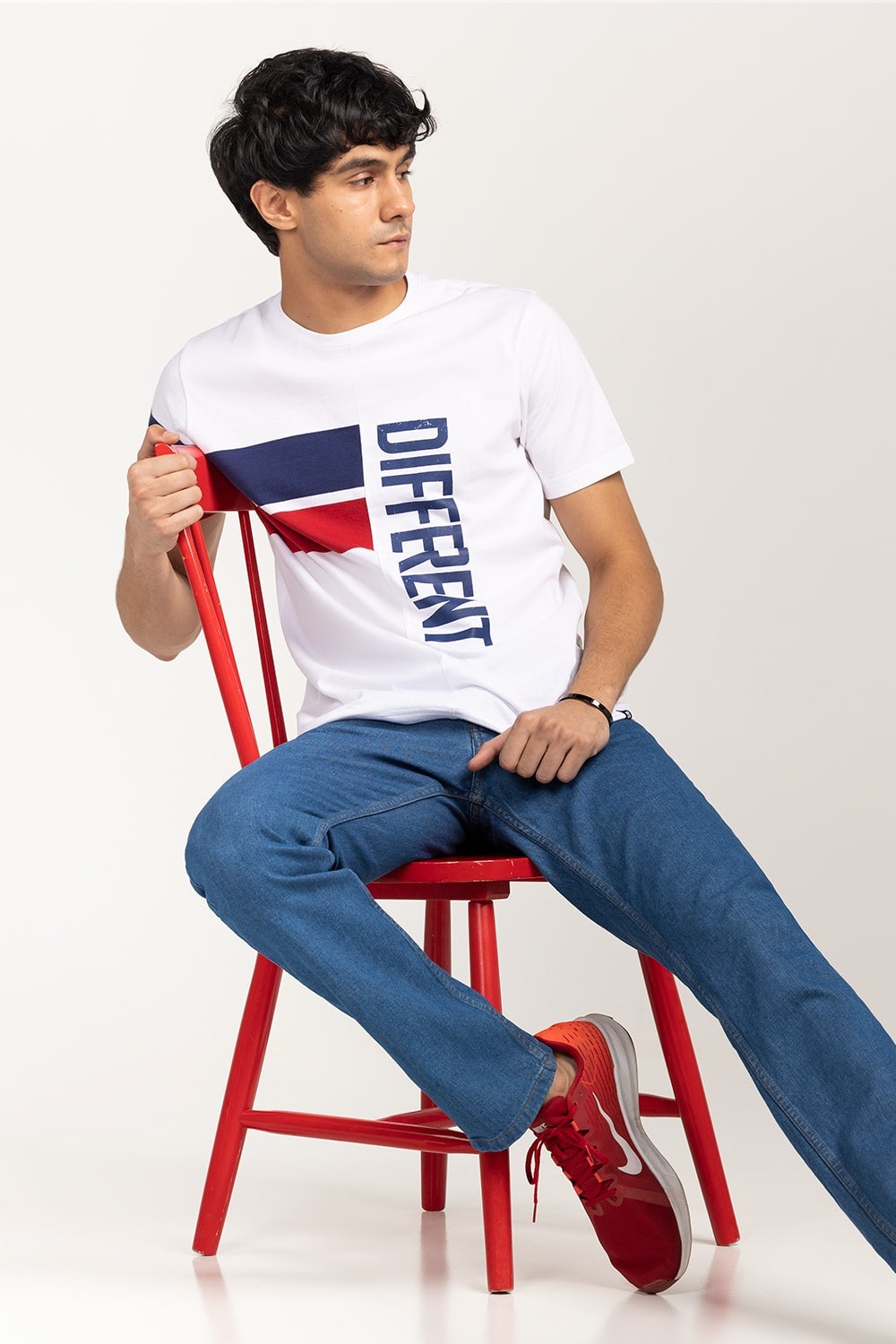 White-Navy Urban T-Shirt YD-URB-TEE-D14-01