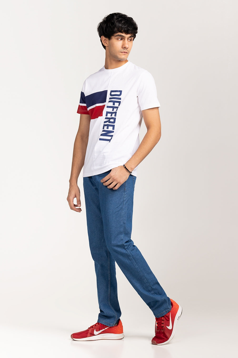 White-Navy Urban T-Shirt YD-URB-TEE-D14-01