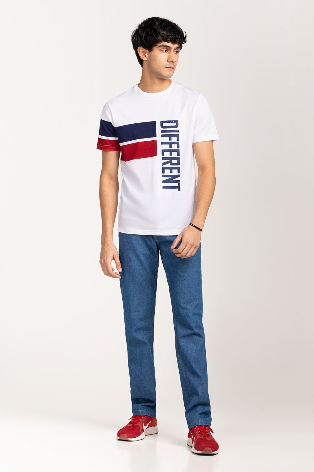 White-Navy Urban T-Shirt YD-URB-TEE-D14-01