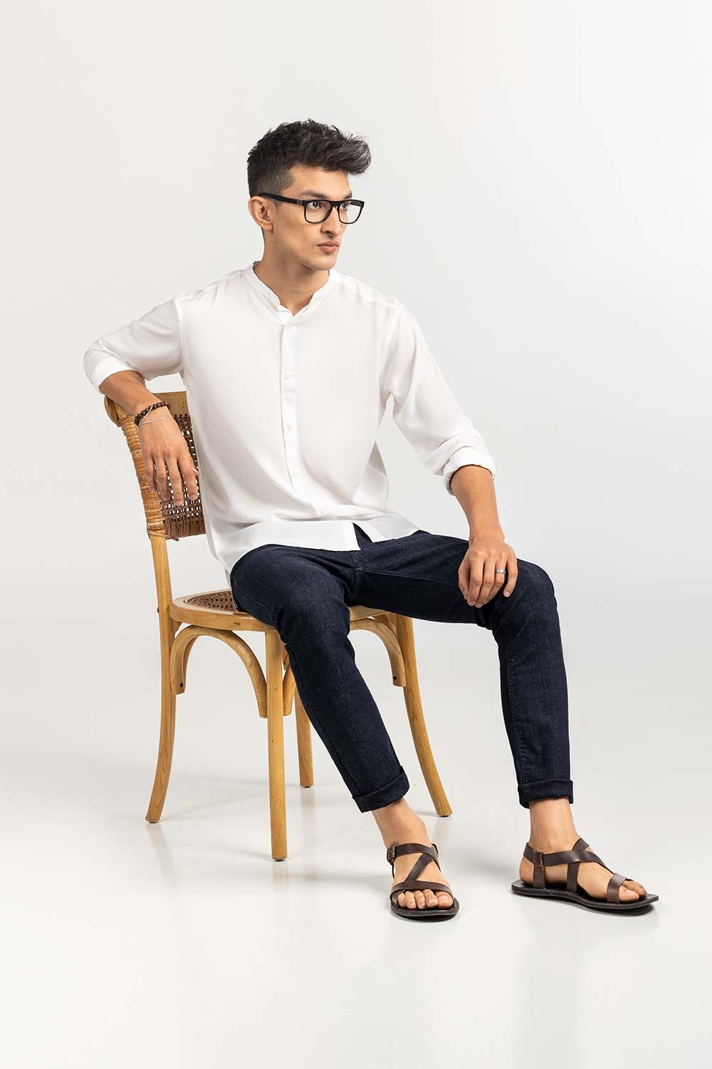 White Basic Casual Shirt CS-PD22-002