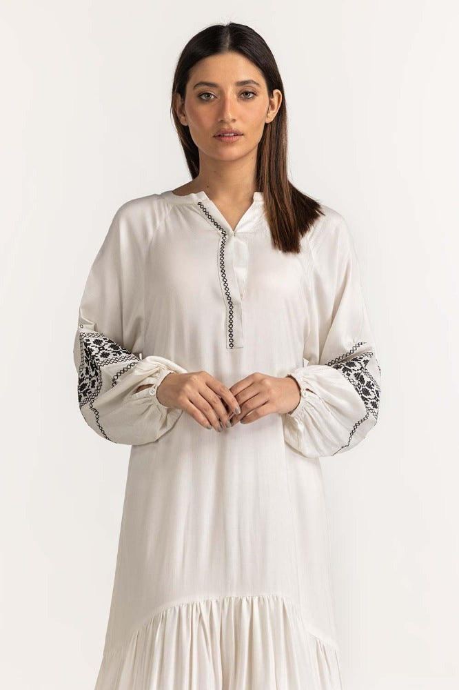 White Basic Dress WM-DRSWS23-013