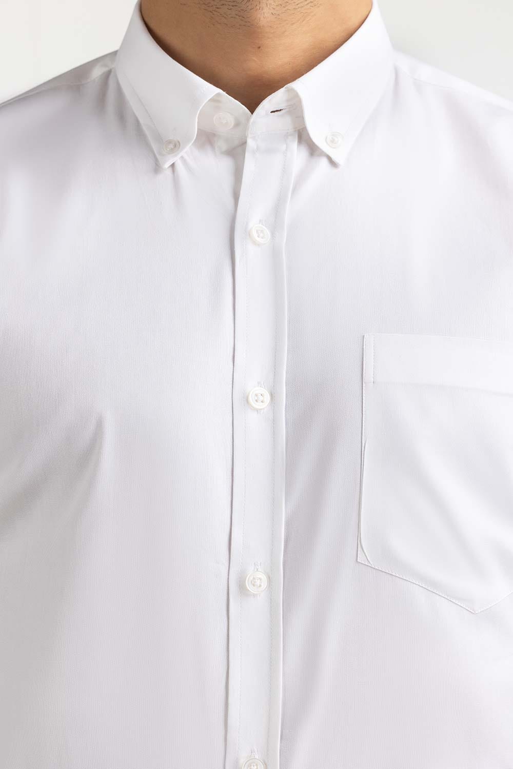White Basic Dyed Formal Shirt MN-FS-PD23-002